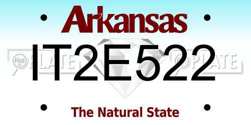 IT2E522 Arkansas License Plate