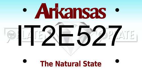 IT2E527 Arkansas License Plate