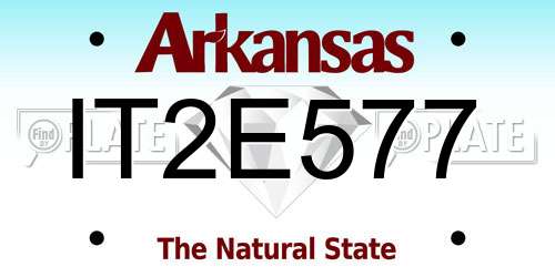 IT2E577 Arkansas License Plate