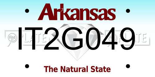IT2G049 Arkansas License Plate