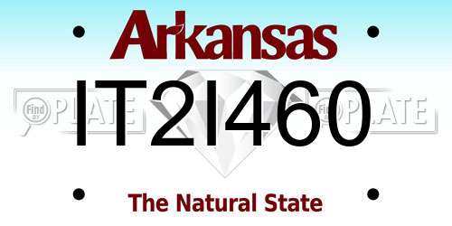 IT2I460 Arkansas License Plate
