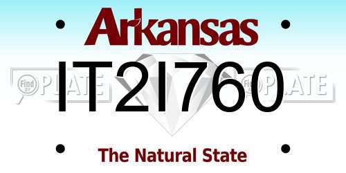 IT2I760 Arkansas License Plate