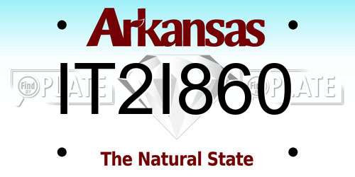 IT2I860 Arkansas License Plate