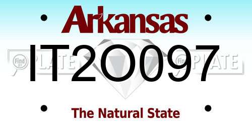 IT2O097 Arkansas License Plate