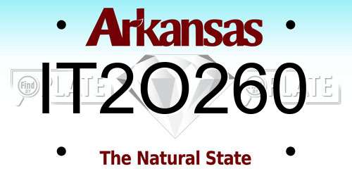 IT2O260 Arkansas License Plate