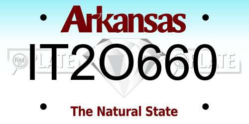 IT2O660 Arkansas License Plate
