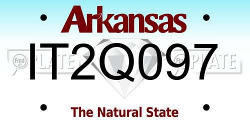 IT2Q097 Arkansas License Plate
