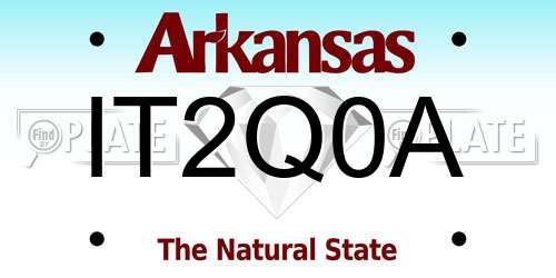 IT2Q0A Arkansas License Plate