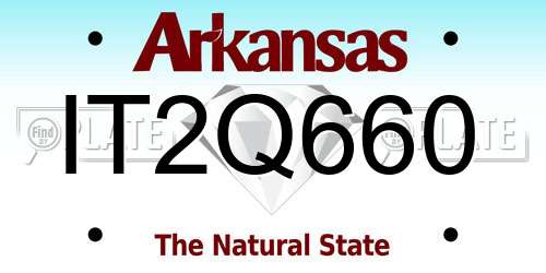 IT2Q660 Arkansas License Plate