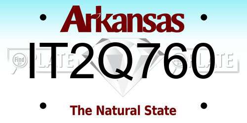 IT2Q760 Arkansas License Plate