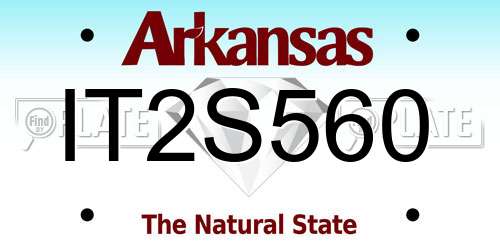 IT2S560 Arkansas License Plate