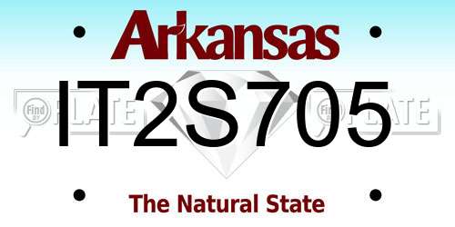 IT2S705 Arkansas License Plate