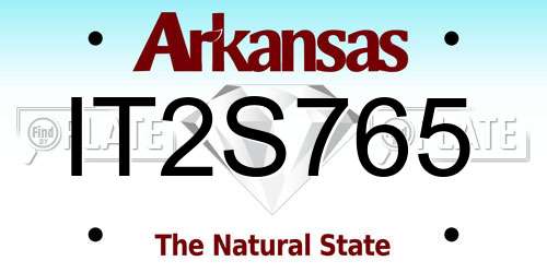 IT2S765 Arkansas License Plate