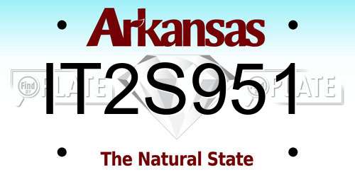 IT2S951 Arkansas License Plate