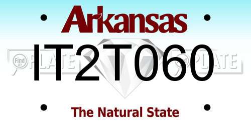 IT2T060 Arkansas License Plate