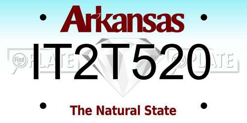 IT2T520 Arkansas License Plate