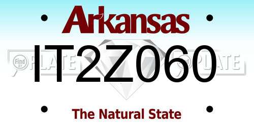 IT2Z060 Arkansas License Plate