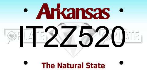 IT2Z520 Arkansas License Plate