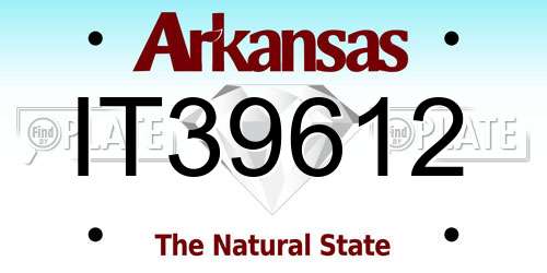 IT39612 Arkansas License Plate