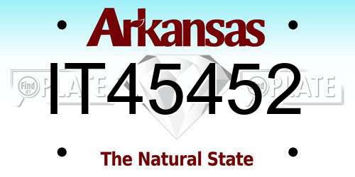 IT45452 Arkansas License Plate