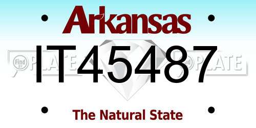 IT45487 Arkansas License Plate