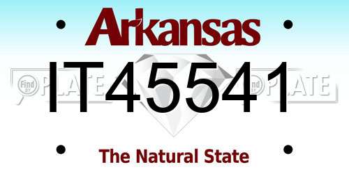 IT45541 Arkansas License Plate