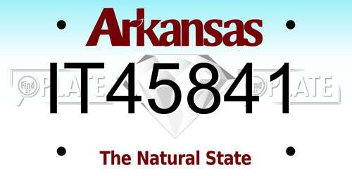 IT45841 Arkansas License Plate
