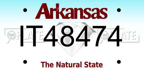 IT48474 Arkansas License Plate