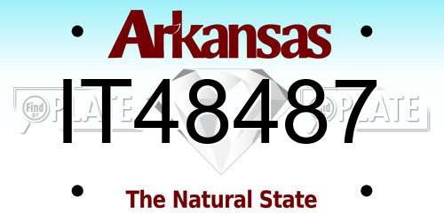 IT48487 Arkansas License Plate