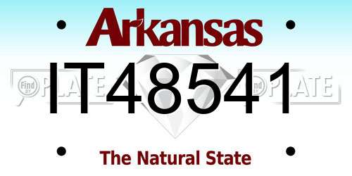 IT48541 Arkansas License Plate