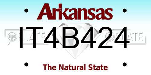 IT4B424 Arkansas License Plate