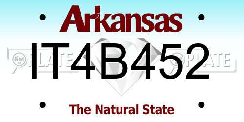 IT4B452 Arkansas License Plate