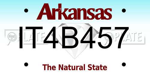 IT4B457 Arkansas License Plate