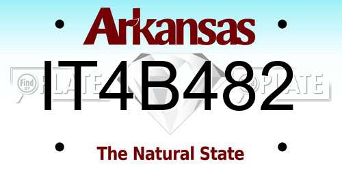 IT4B482 Arkansas License Plate