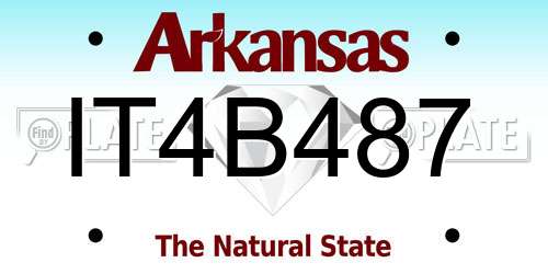 IT4B487 Arkansas License Plate