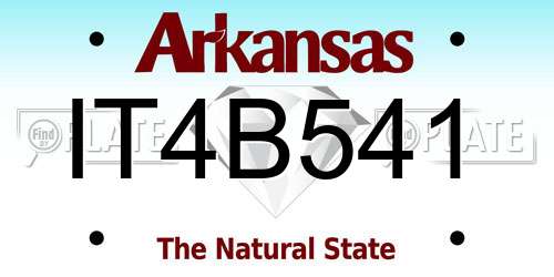 IT4B541 Arkansas License Plate