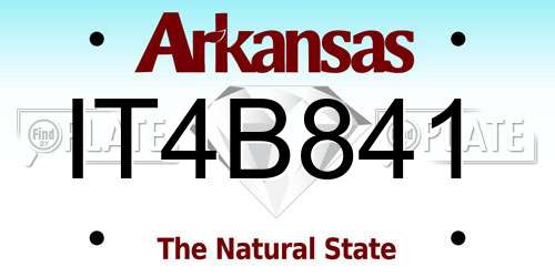 IT4B841 Arkansas License Plate