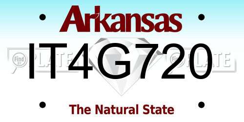 IT4G720 Arkansas License Plate