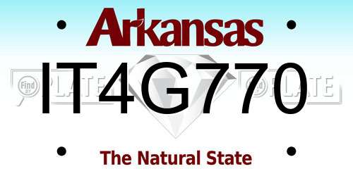 IT4G770 Arkansas License Plate