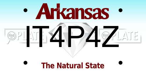 IT4P4Z Arkansas License Plate