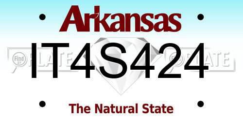 IT4S424 Arkansas License Plate