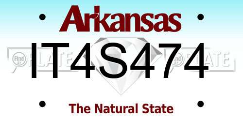 IT4S474 Arkansas License Plate