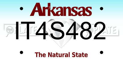 IT4S482 Arkansas License Plate