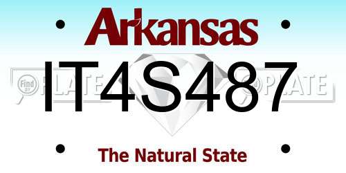 IT4S487 Arkansas License Plate