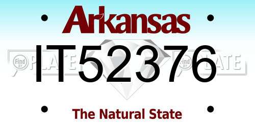 IT52376 Arkansas License Plate