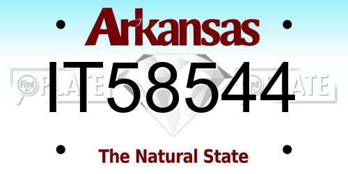 IT58544 Arkansas License Plate