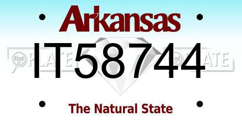 IT58744 Arkansas License Plate