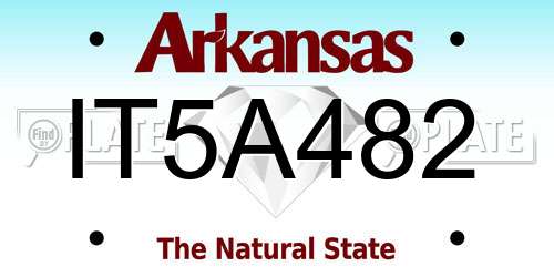 IT5A482 Arkansas License Plate