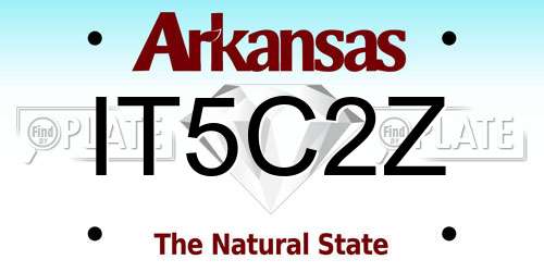 IT5C2Z Arkansas License Plate