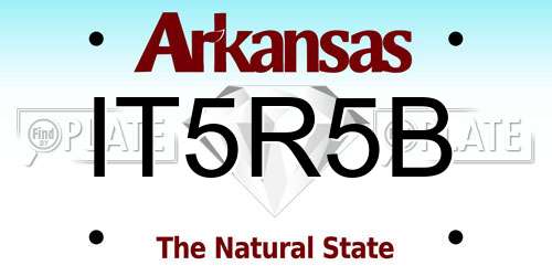 IT5R5B Arkansas License Plate